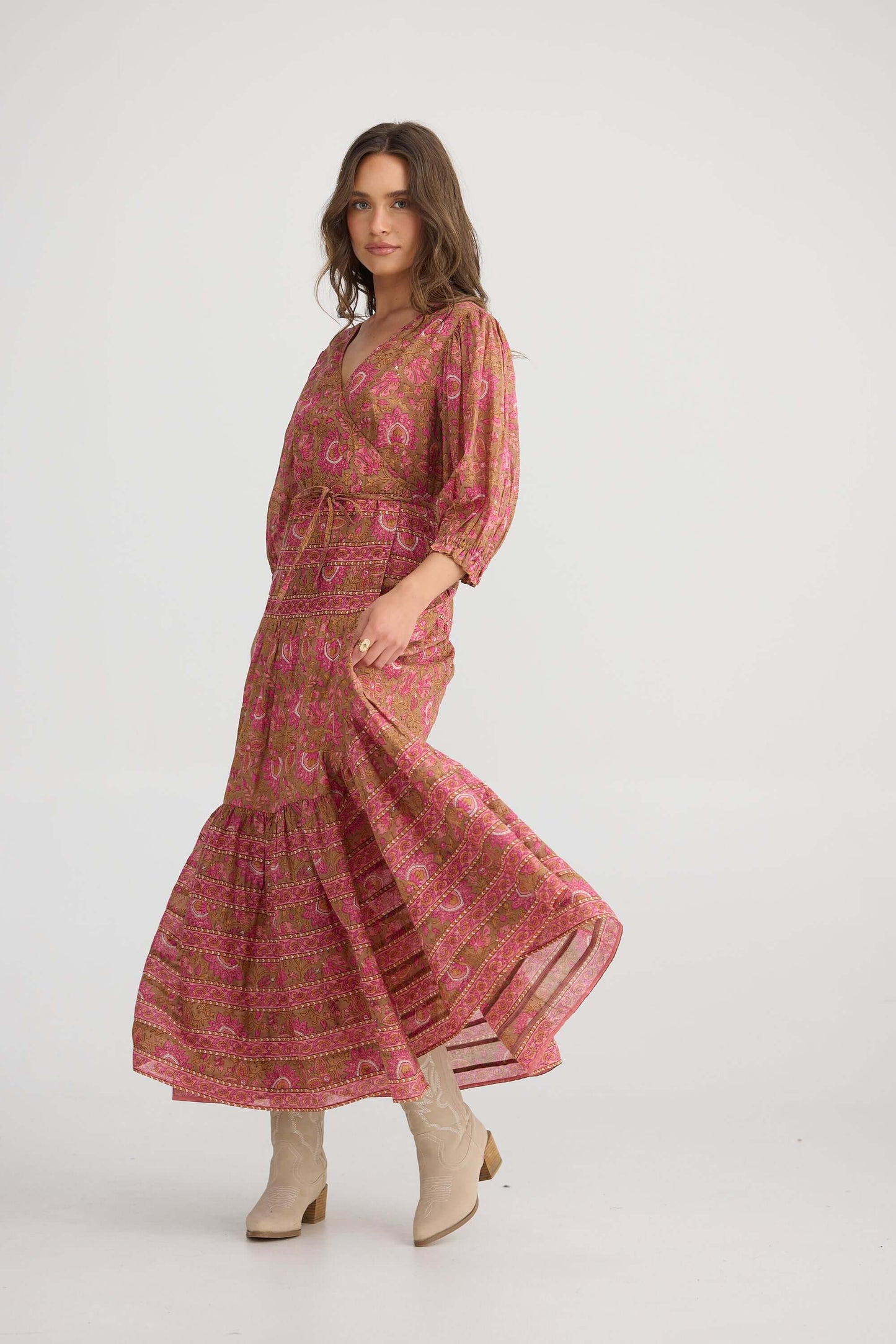 Tara Wrap Dress - Autumn Spritz