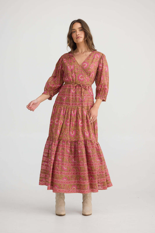 Tara Wrap Dress - Autumn Spritz