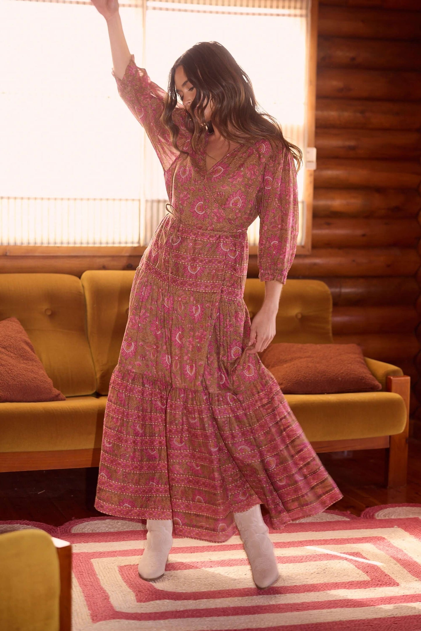 Tara Wrap Dress - Autumn Spritz