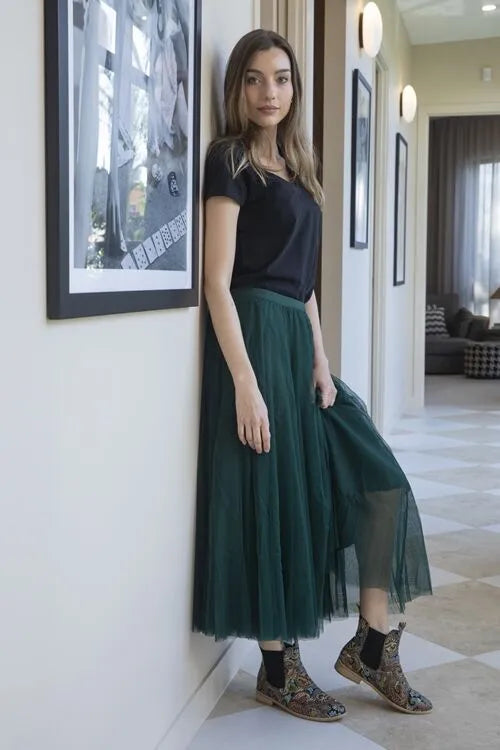 Tulle Skirt - Bottle Green