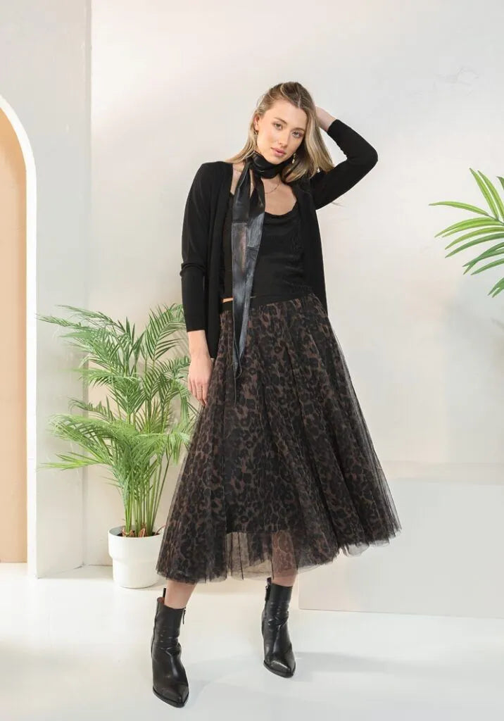 Tulle Skirt - Leopard
