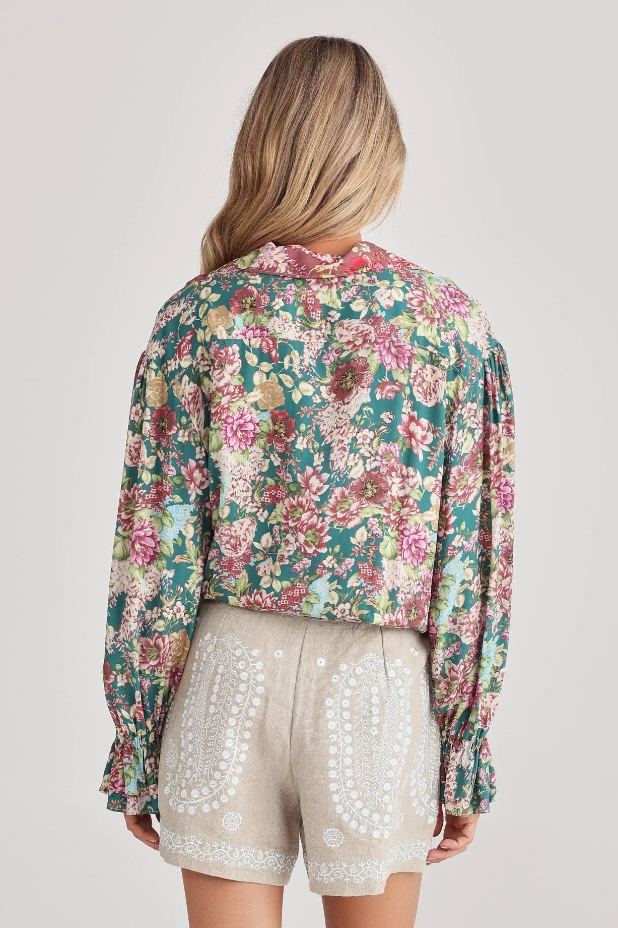 Zali Shirt - Talisman - Rose Garden - Hey Layla Boutique 