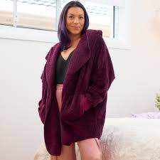 Cosy Luxe Cardi Robe - Mulberry