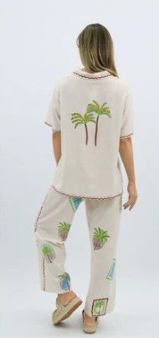 Coastal Postcards Shirt - Natural