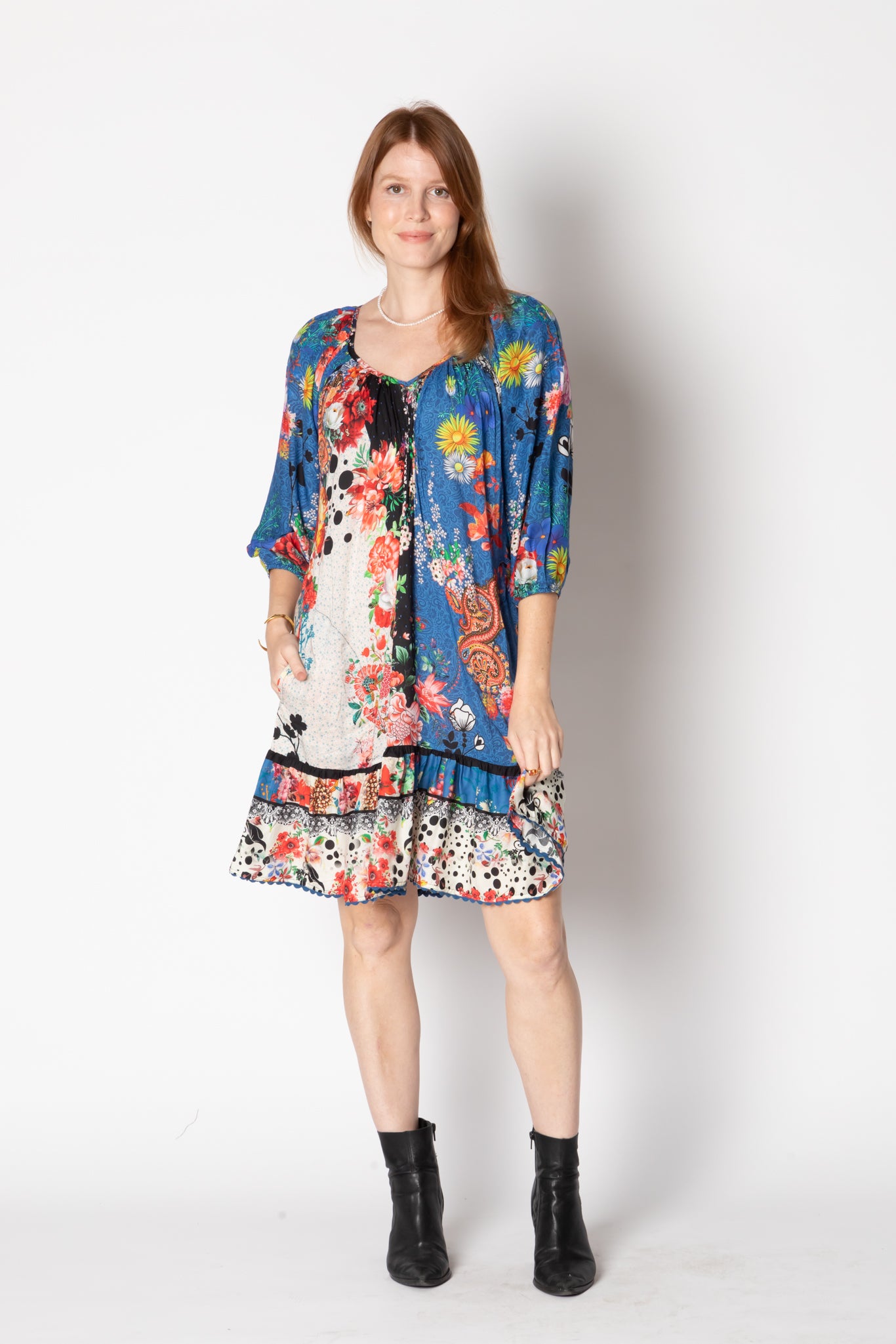 Jacinta Shirred Dress - Ocean