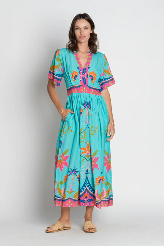 Bahai Midi Dress - Lagoon