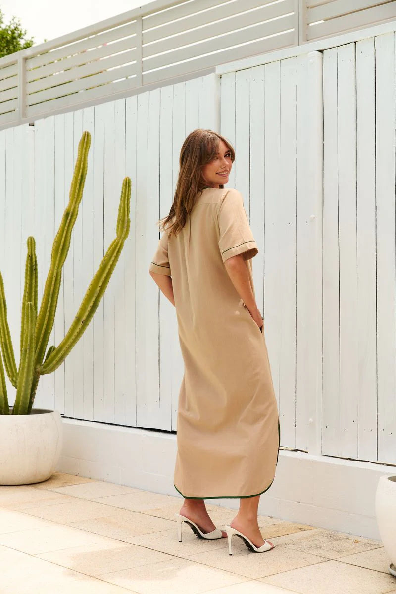 Eva Palm Dress - Casa Palm Embroidery