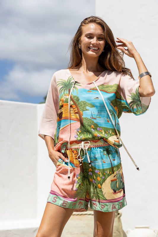 Amalfi Short Set - Vacay Print